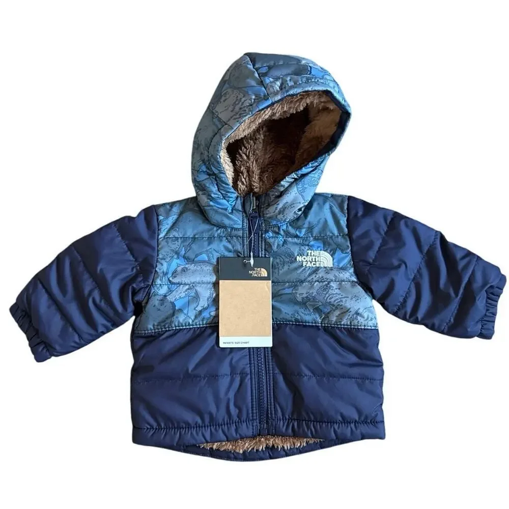 NWT Baby Reversible Blue Brown Mount Chimbo Full-Zip Hooded Jacket 3-6 months